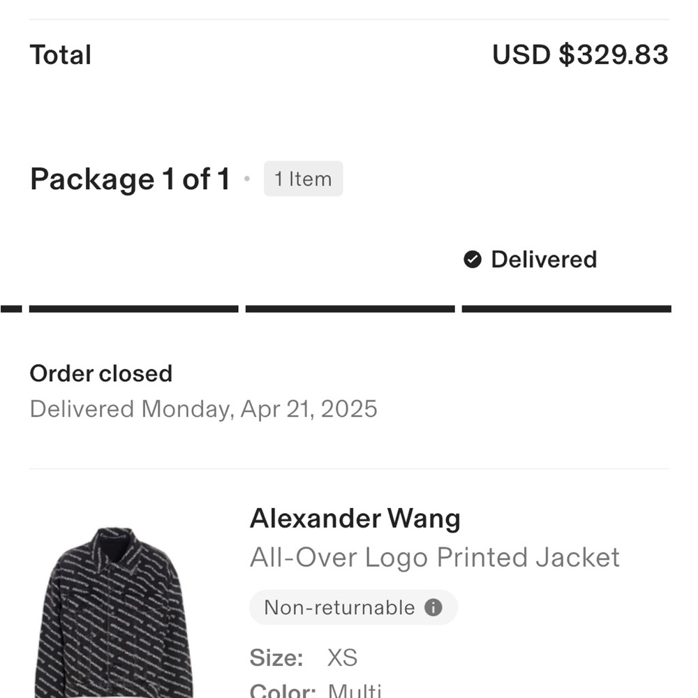Alexander Wang Monochrome Logo Print Jacket
Brand New. Never Worn. Tags attached - Picture 8 of 8
